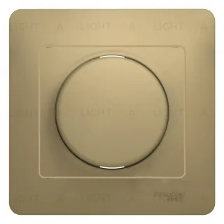 Светорегулятор поворотный Schneider Electric Glossa от 60 до 300 Вт. для ламп накаливания и галогенных ламп, титан GSL000434 GSL000434