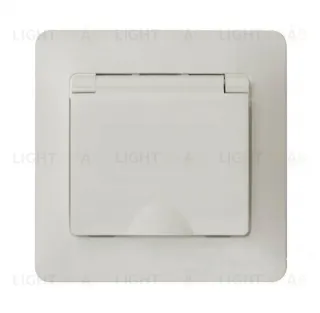 Розетка с рамкой с заземлением со шторками и откидной крышкой Schneider Electric Glossa, IP44 винтовые зажимы 16А/250В, белый GSL000146 GSL000146