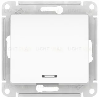 Выключатель одноклавишный с подсветкой Schneider Electric Glossa быстрозажим. клем., белый GSL000113S GSL000113S