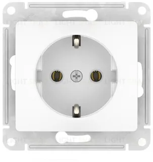 Розетка с заземлением Schneider Electric Glossa, безвинтовые зажимы, белый GSL000143S GSL000143S