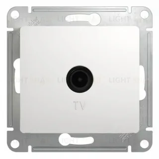 Розетка телевизионная проходная Schneider Electric Glossa белый GSL000192 GSL000192