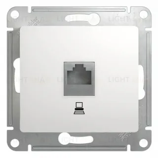 Розетка компьютерная Schneider Electric Glossa RJ45 5-й кат. белый GSL000181K GSL000181K