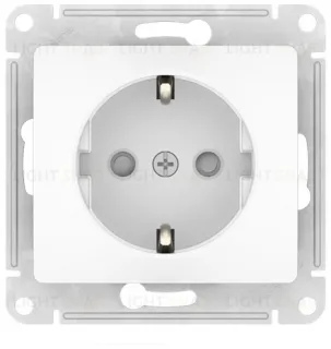 Розетка с заземлением со шторками Schneider Electric Glossa, безвинтовые зажимы, 16А/250В, белый GSL000145S GSL000145S