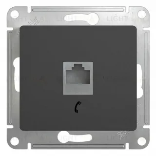 Розетка телефонная Schneider Electric Glossa RJ11 антрацит GSL000781T GSL000781T