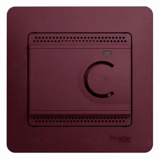 Терморегулятор электронный Schneider Electric Glossa с датчиком, 10A, баклажановый GSL001138 GSL001138
