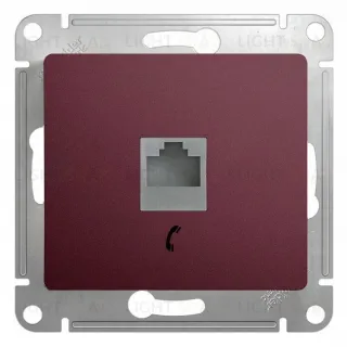 Розетка телефонная Schneider Electric Glossa RJ11 баклажановый GSL001181T GSL001181T