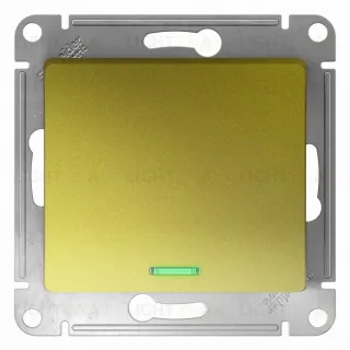 Выключатель одноклавишный с подсветкой Schneider Electric Glossa фисташковый GSL001013 GSL001013