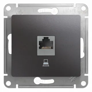 Розетка компьютерная Schneider Electric Glossa RJ45 5-й кат., графит GSL001381K GSL001381K