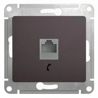 Розетка телефонная Schneider Electric Glossa RJ11 графит GSL001381T GSL001381T