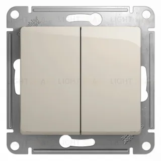 Выключатель двухклавишный Schneider Electric Glossa молочный GSL000951 GSL000951