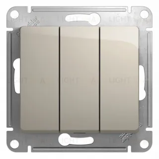 Выключатель трехклавишный Schneider Electric Glossa молочный GSL000931 GSL000931