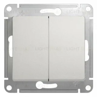 Выключатель двухклавишный Schneider Electric Glossa перламутр GSL000651 GSL000651