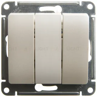 Выключатель трехклавишный Schneider Electric Glossa перламутр GSL000631 GSL000631
