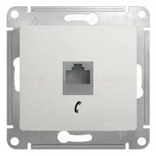 Розетка телефонная Schneider Electric Glossa RJ11 перламутр GSL000681T GSL000681T
