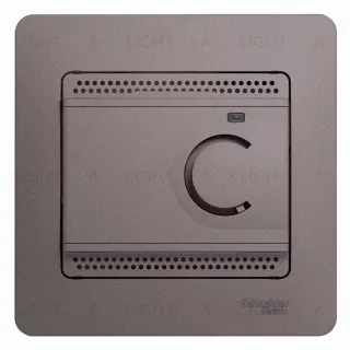 Терморегулятор электронный Schneider Electric Glossa с датчиком, 10A, платина GSL001238 GSL001238