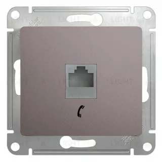 Розетка телефонная Schneider Electric Glossa RJ11 платина GSL001281T GSL001281T