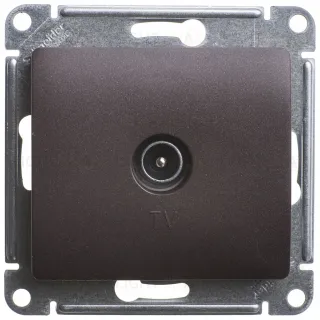 Розетка телевизионная проходная Schneider Electric Glossa шоколад GSL000892 GSL000892