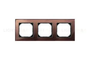 Рамка тройная Merten M-Elegance махагон MTN4030-3215 MTN4030-3215