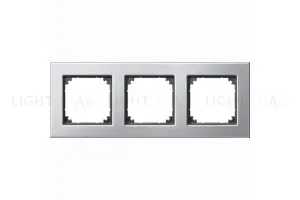 Рамка тройная Merten M-Elegance платина-серебро MTN403360 MTN403360