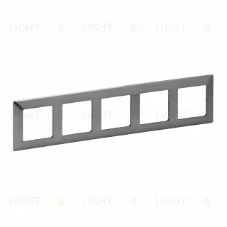 Рамка пятерная Legrand Valena Life, сталь 754155 754155