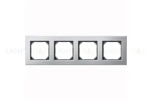 Рамка четверная Merten M-Elegance платина-серебро MTN403460 MTN403460