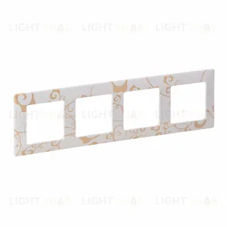 Рамка четверная Legrand Valena Life, ампир белый 754104 754104
