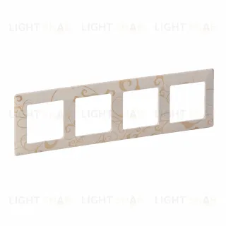 Рамка четверная Legrand Valena Life, ампир бежевый 754114 754114