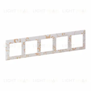 Рамка пятерная Legrand Valena Life, ампир белый 754105 754105