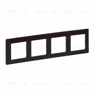 Рамка четверная Legrand Valena Life, темное дерево 754174 754174