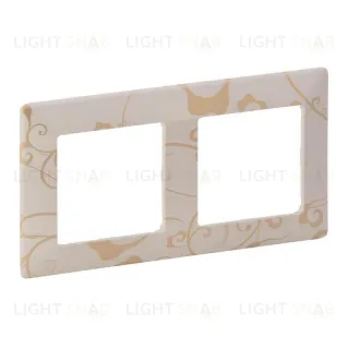 Рамка двойная Legrand Valena Life, ампир бежевый 754112 754112