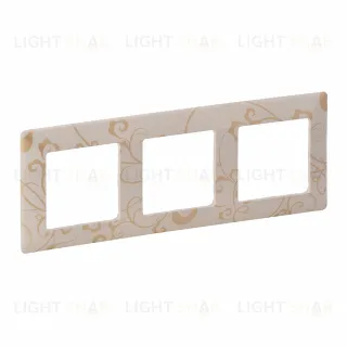 Рамка тройная Legrand Valena Life, ампир бежевый 754113 754113