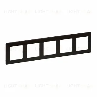 Рамка пятерная Legrand Valena Life, темное дерево 754175 754175