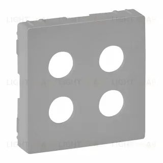 Розетка двойная акустическая Legrand Valena Life с винтовыми зажимами ”банан”, алюминий 753077+755292 753077 + 755292