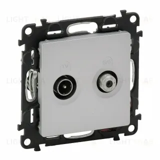 Розетка TV-SAT оконечная Legrand Valena Life алюминий 753059+754822 753059 + 754822