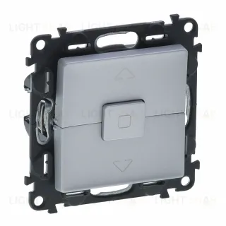 Выключатель управления жалюзи и рольставней Legrand Valena Life 10A/250В, алюминий 752029+755142 752029 + 755142