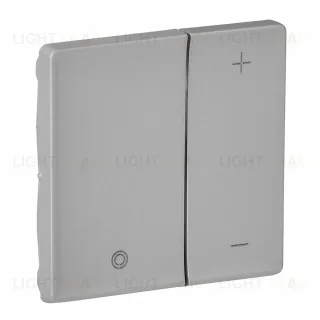 Светорегулятор кнопочный для балластов 1-10В с нейтралью Legrand Valena Life, алюминий 752067+754892 752067 + 754892