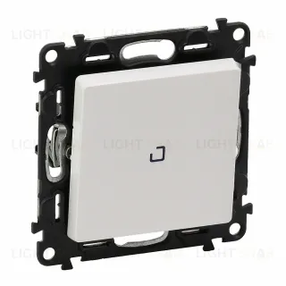 Кнопочный выключатель с подсветкой Legrand Valena Life 6A/250В белый 752011+67686+755100 752011 + 67686 + 755100