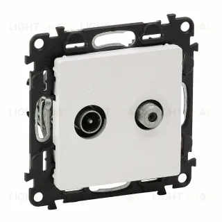 Розетка TV-SAT единственная Legrand Valena Life (звезда), белый 753057+754820 753057 + 754820