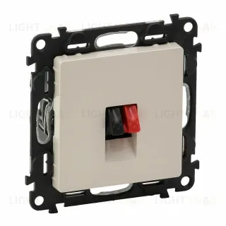 Розетка одинарная акустическая Legrand Valena Life с пружинными зажимами, слоновая кость 753072+755361 753072 + 755361