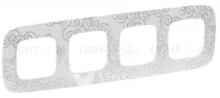 Рамка четверная Legrand Valena Allure, нарцисс хром 754344 754344