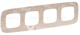 Рамка четверная Legrand Valena Allure, нарцисс золото 754354 754354