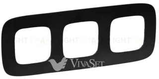 Рамка тройная Legrand Valena Allure, матовый черный 754403 754403