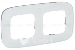 Рамка двойная Legrand Valena Allure, белое стекло 755542 755542