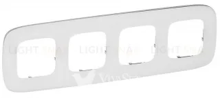 Рамка четверная Legrand Valena Allure, белое стекло 755544 755544