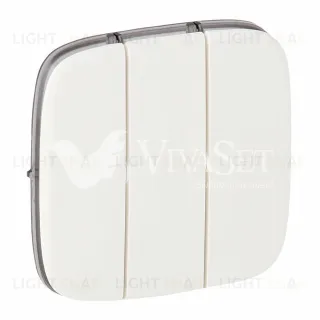 Выключатель трехклавишный Legrand Valena Allure 10А/250В белый 752003+755035 752003 + 755035