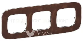 Рамка тройная Legrand Valena Allure, кожа 754453 754453