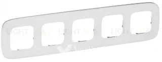 Рамка пятерная Legrand Valena Allure, белое стекло 755545 755545
