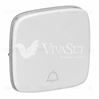 Кнопочный выключатель с символом звонок Legrand Valena Allure 6А/250В белый 752011+755015 752011 + 755015