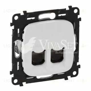Розетка компьютерная двойная Legrand Valena Allure 6 кат, RJ 45, UTP, белый 753043+755425 753043 + 755425