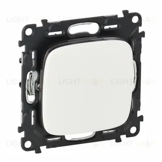 Кнопочный выключатель Legrand Valena Allure 6А/250В белый 752011+755005 752011 + 755005